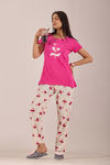 Sweet Moon Knit Cotton Pyjama Set - Cream Darkpink  — thumbnail 3